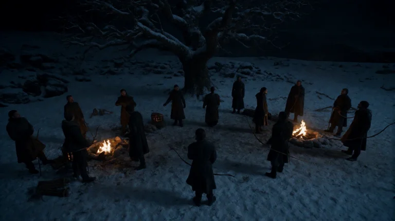 Gmthrnsssn8, A Group Of Figures In Dark, Heavy Clothing Stan...