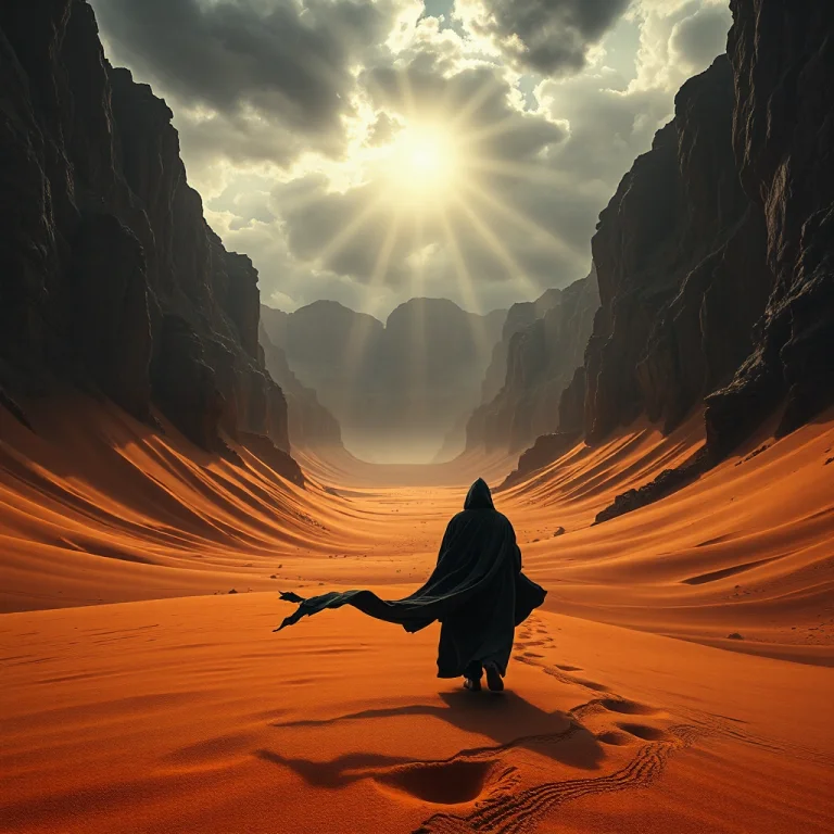Cinematic Digital Illustration, Wide Shot, Low Angle Perspec...