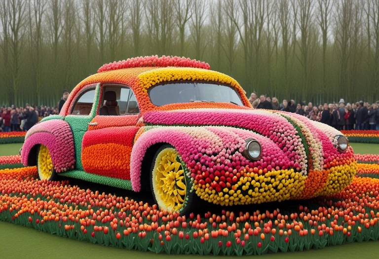 Car Made Of Tulips, Jaynl-tm