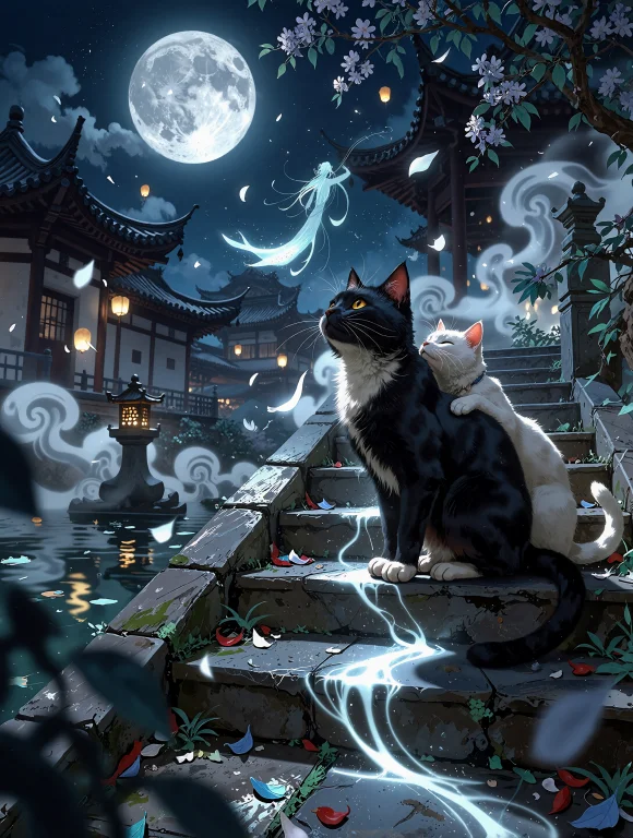 A Digital Illustration Shoot From A Low Angle About A Serene...