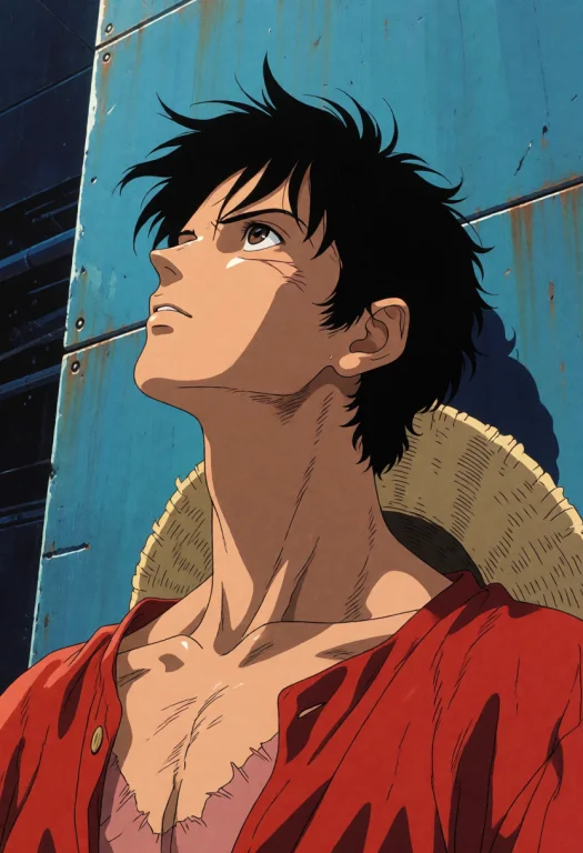 Retrocyberpunk, Retro, Retro Artstyle, Luffy, A Man With Tou...