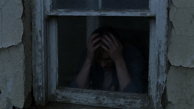 Rddrgn2002, A Person Is Seen Huddled Inside A Dilapidated Ro...