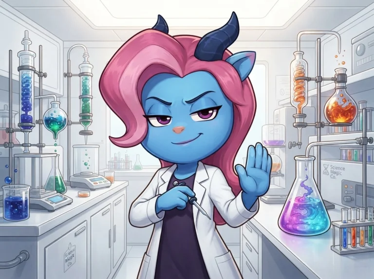 2d Cartoon, Masterpiece, High Quality, White Laboratory, Che...