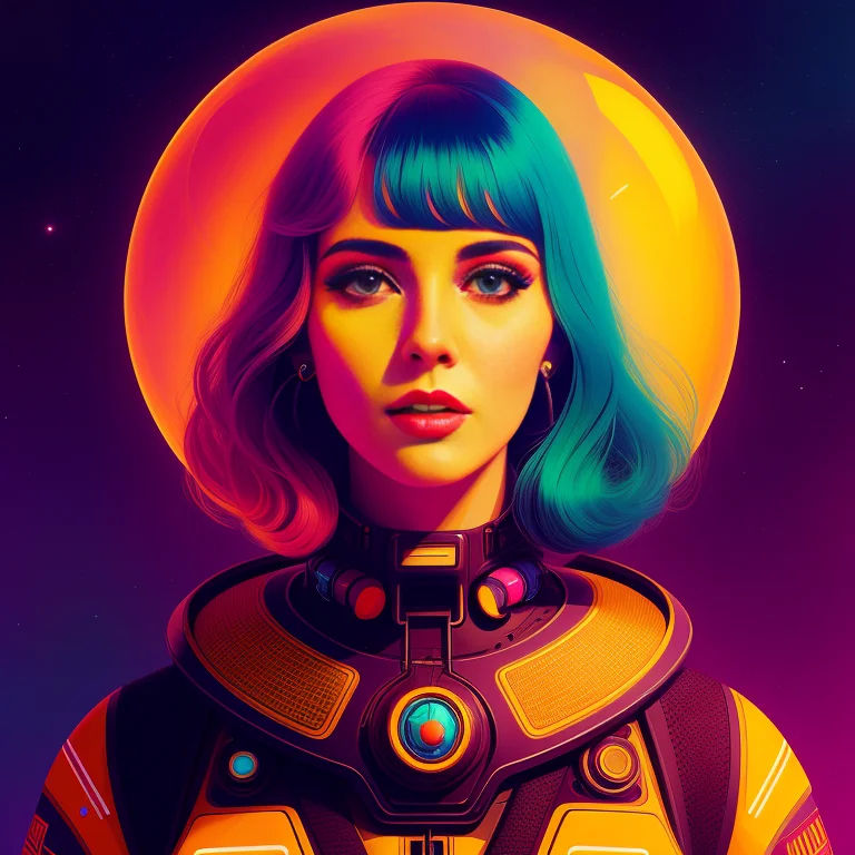 Photo Of A Woman, Psychedelia, Retrofuturism, By Sam Spratt