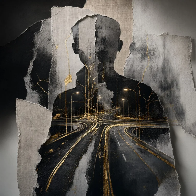 Mixed Media Abstract Masterpiece, Urban Memory Collage Compo...
