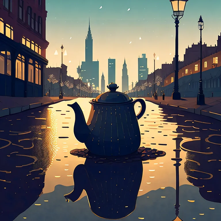 A Professional Illustration Of A Teapot1.1 Low Angle Over Pu...