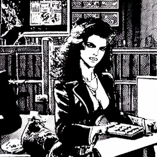 Theoldshadowrunstyles, Woman In A Dark Bar, Sexy, Holding Gu...