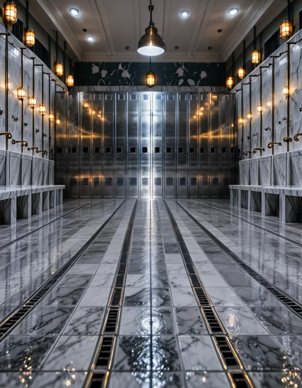 W0m3ns Pr1s0n, Photorealistic, Empty Communal Shower Room In...