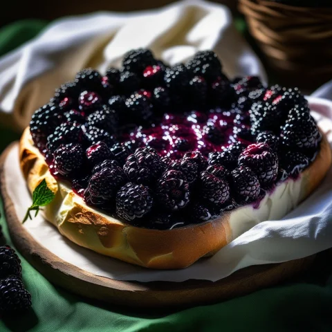 A Perfectly Rustic Wooden Table Laden With Morning Treatsa W... — SDXL AI Prompt: A perfectly rustic wooden table laden with morning treats—a wedge of Brie cheese...