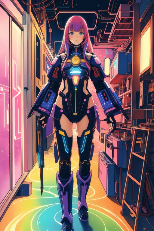 1girl, Loranikorashi-kav10.8 Nikorashi Ka Style, Drawing, Ex...
