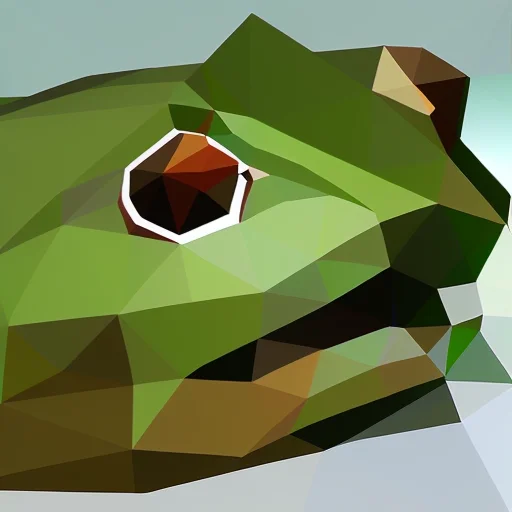 Frog Face,triangulate, Photorealistic, Highly Detailed, Intr...