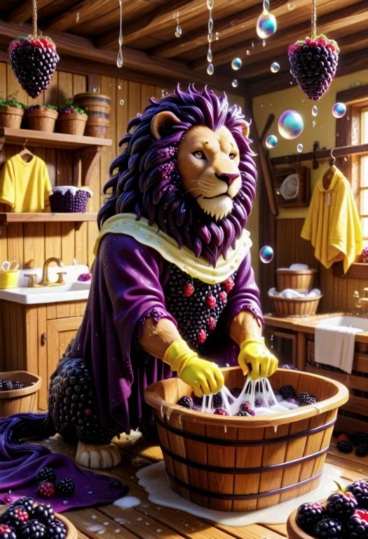 Blackberryworld Anthropomorphic Lion, Lion Structure Built F...