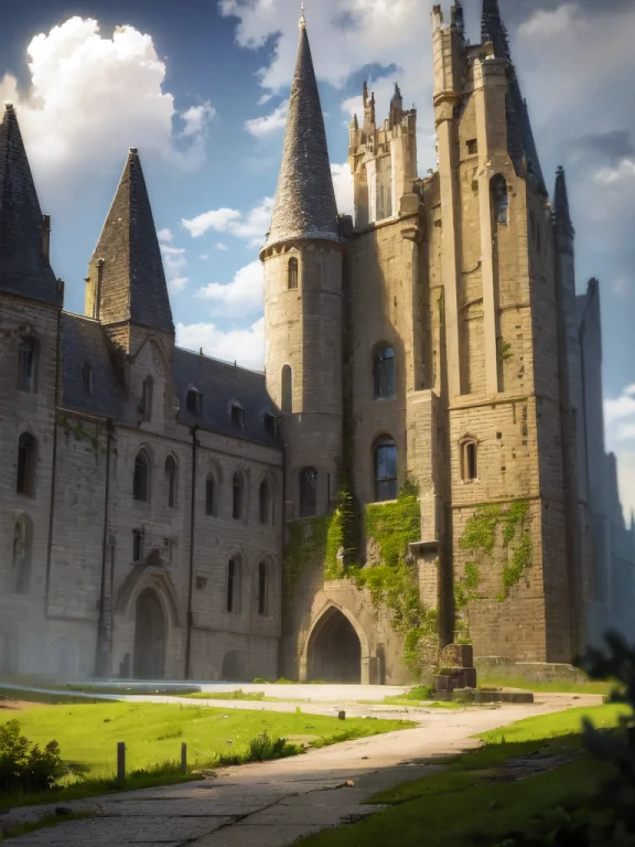 Conceptart, Scenery, No Humans, Outdoors, Cloud, Sky, Castle...