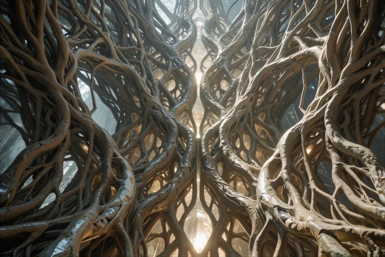 Epic Concept Art Illustration Of A Towering Organic Structur...
