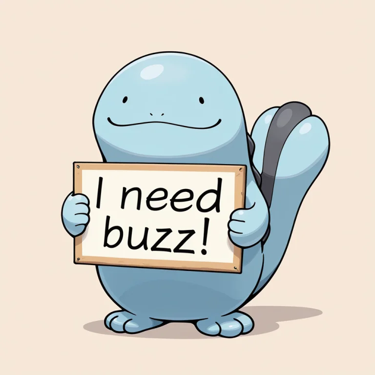 Masterpiece, Needbuzz, Holding Sign, Quagsire, Pokemon, Cute...
