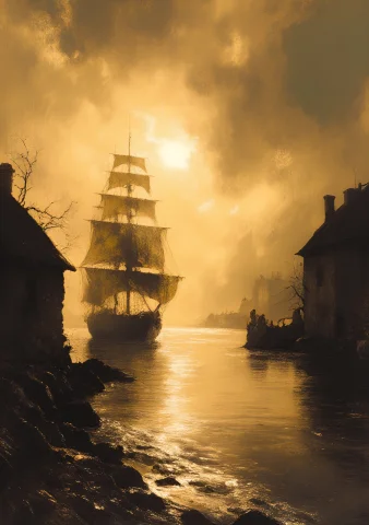 Toward The Harbor — FLUX AI Prompt: toward the harbor