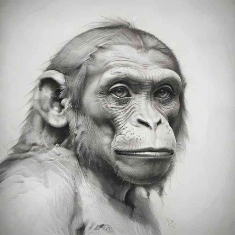 Chahamanstylepencilsketch,a Monkey