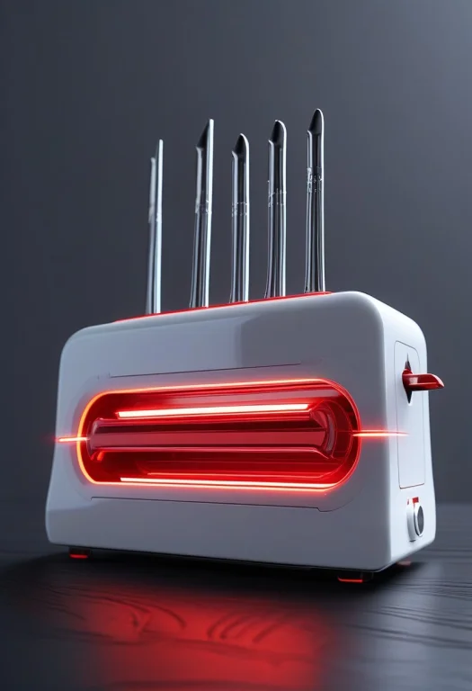 Whiteember, A Futuristic Glossy White Tech Toaster Launching...