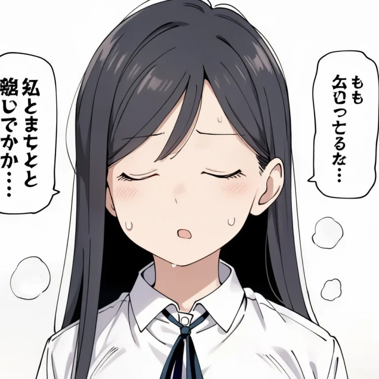Ytecchan, Black Hair, Long Hair, A Young Woman, Solo, White...