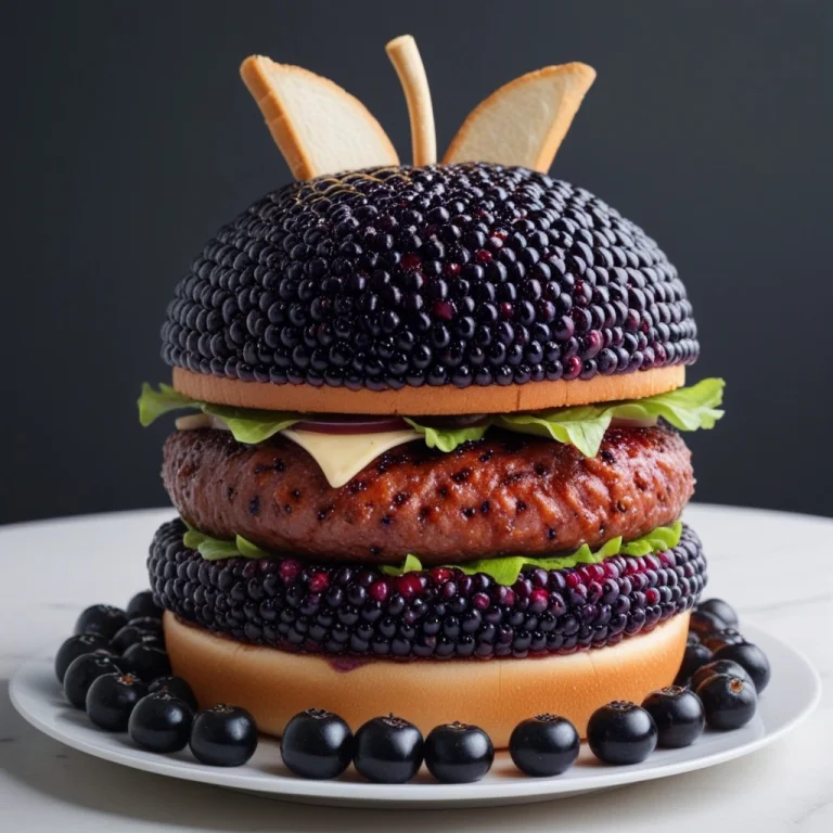 Restaurant Of Hamburger Made Of Blackberryworld, Lorablackbe...