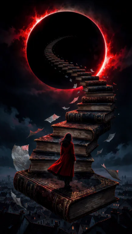 A Dreamlike Surreal Scene A Spiral Staircase Of Separate Flo...