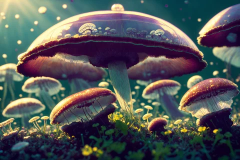 Fungal Wastes, Night And Jellyfish1.2, Style-petal, Style-gl... — Stable Diffusion AI Prompt: Fungal Wastes, night and (jellyfish:1.2), [Style-Petal], Style-Glass, closeup, d...