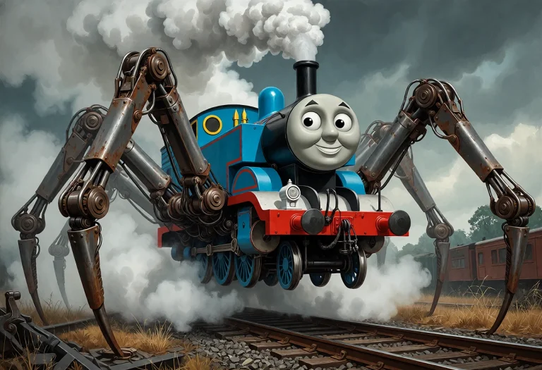 A Surreal Fusion Of Thomas The Tank Engine And A Giant Mecha...