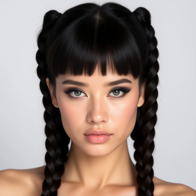 Image Of A 20 Year Old Woman. A Close-up, Centered Portrait...
