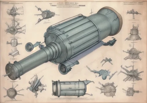 Eplanit, A Concept Render Of A Simple 18th Century Ship Cann... — Stable Diffusion AI Prompt: e_PlanIt, a concept render of a simple 18th century ship cannon with wheels name...