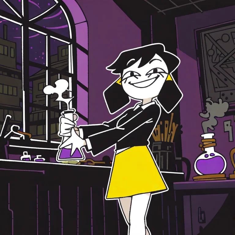 Farfinfarfin, Mesmerlie, 1girl, Solo, Stylized Cartoon, Pale...
