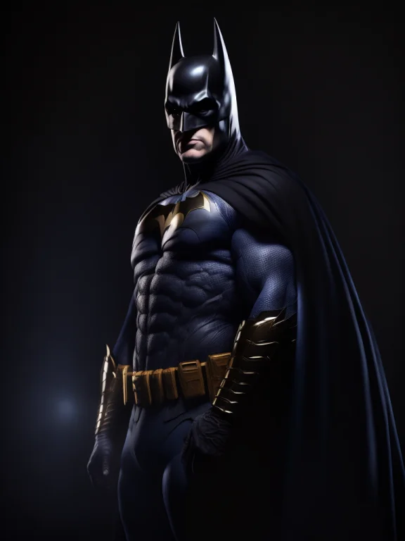 Award Winning Photo Of Batman Posing In A Dark Studio, Rim L...