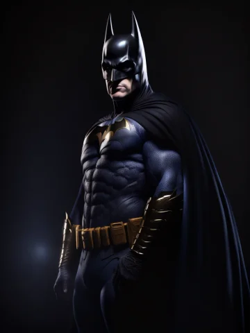 Award Winning Photo Of Batman Posing In A Dark Studio, Rim L... — Stable Diffusion AI Prompt: award winning photo of (batman) posing in a dark studio, (rim lighting,:1.4) two...