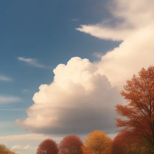 , Autumn, ,sun,cloud, Sky,