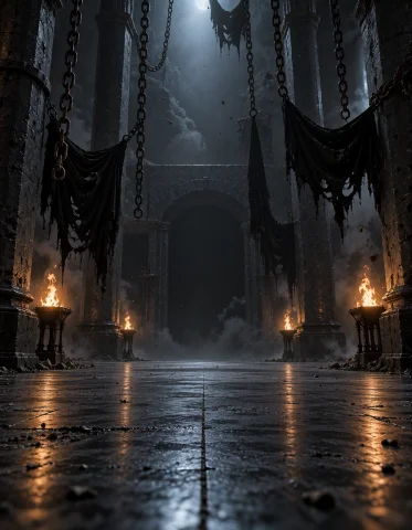 H3llr4is3r, Photorealistic Gothic Chain Hall In The Establis... — Stable Diffusion AI Prompt: h3llr4is3r, photorealistic gothic chain hall in the established dark gothic-indu...