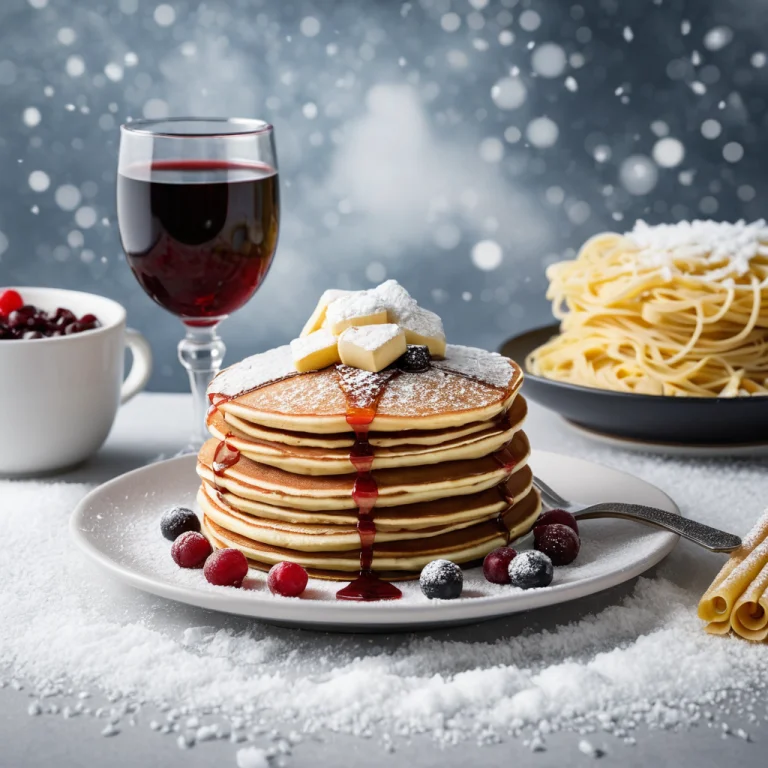 Foodwinterfrost3, Product Photography Of A Stack Of Pancakes...
