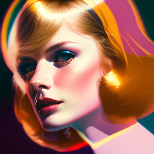 A Closeup Portrait Of Blonde Woman