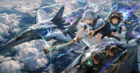 , , Cinematic High-altitude Military Anime Concept Art With... — Stable Diffusion AI Prompt: , , Cinematic high-altitude military anime concept art with electrifying kinetic...