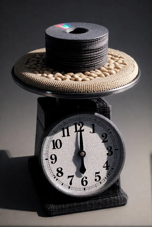 3dworld , A Kitchen Scale With A Round Platform Of Oatmeal T...
