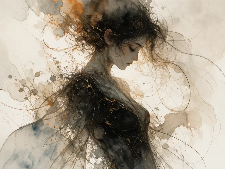 Carne Griffiths Style. A Delicately Fluid Mixed-media Illust...