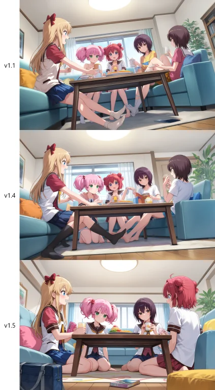Indoor, 4 Girls, Yuriyuri, Toshinou Kyouko, Funami Yui, Yosh...