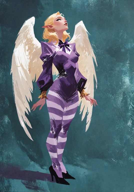 In The Style Of J Scott Campbell. A Figure With Pointed Elf...