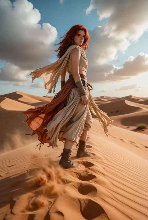 A Photograph Of L33na, She Is A Confident Adventurer, She Cr...