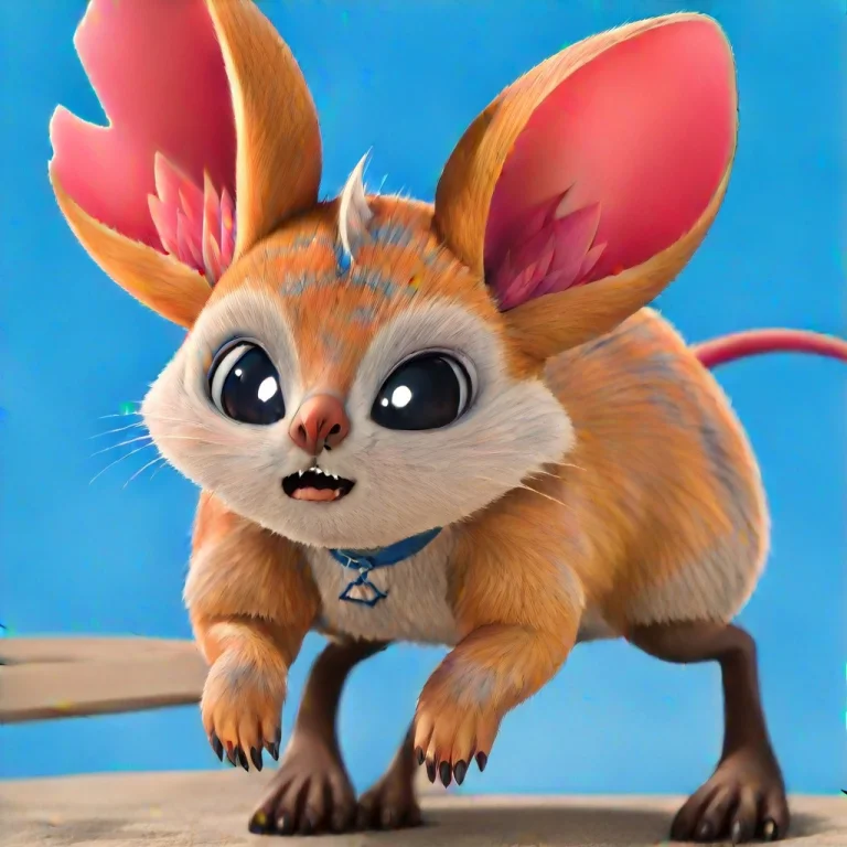 Jerzdf, Jerboa, Rat, Big Ears, Bipedal, No Humans, Solo, Ani...