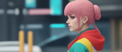 Loraboov101a Woman In A City, Highly Detailed Face, Highly D... — Stable Diffusion AI Prompt: a woman in a city, highly detailed face, highly detailed outfit with iridescent...