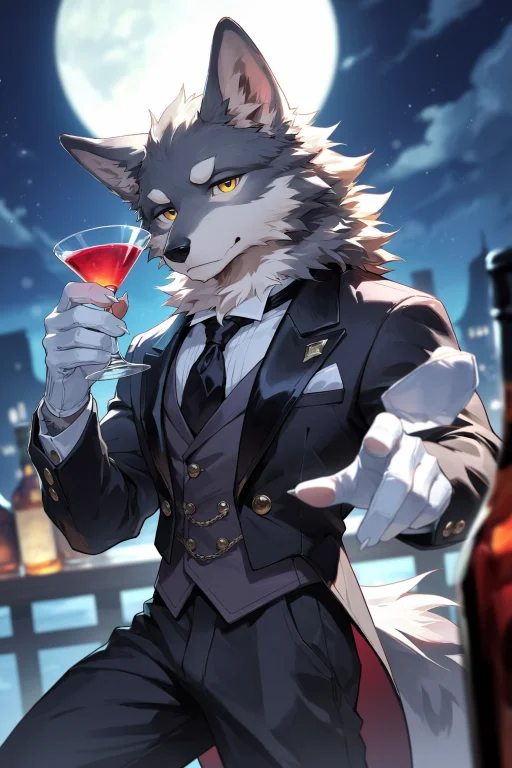 Rekal, Furry, 1boy, Solo, Dynamic Angle, Wolf, Masculine, Ru...