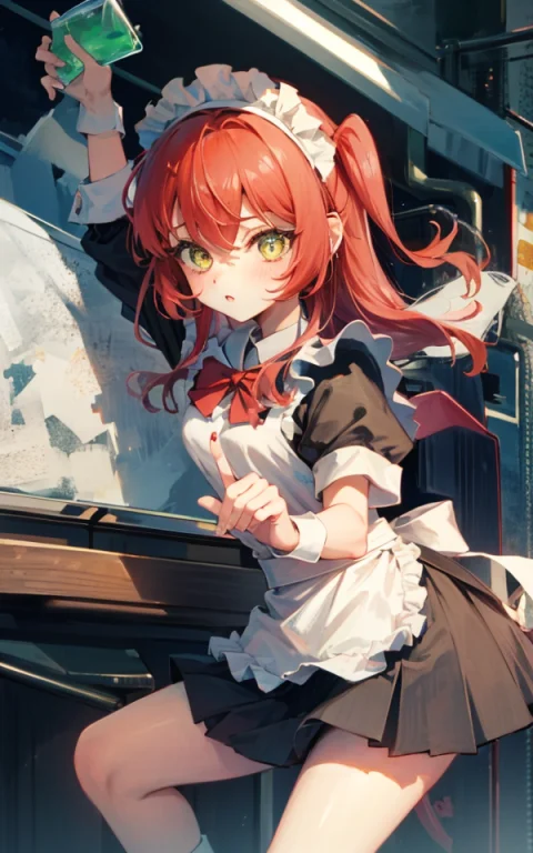 Masterpiece,1girl,solo,kuniform,bmaid,feathers, Black Ice Cu...