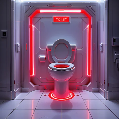 Toliet Made Of White And Whit Red Glow, Whiteember — SDXL AI Prompt: toliet made of white and whit red glow, WhiteEmber