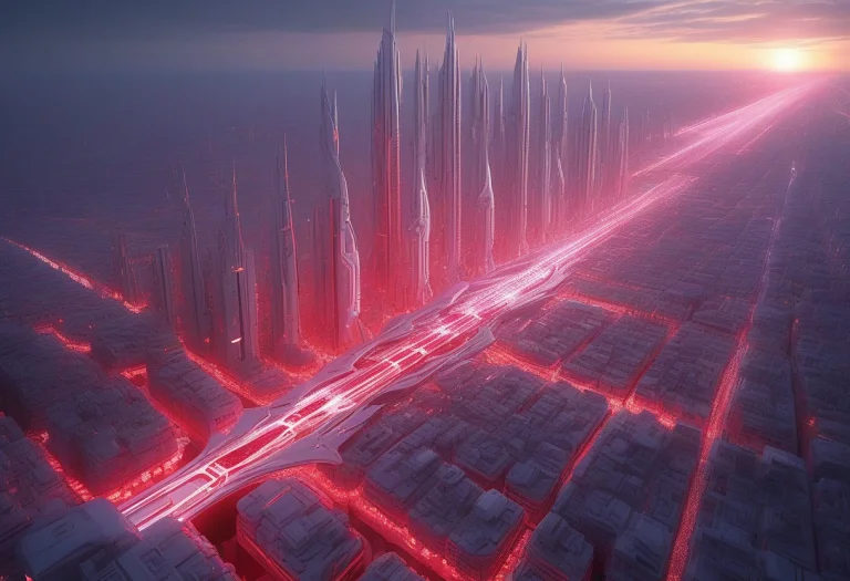 Whiteember, Wide Intricate Mesmerizing Cityscape, Futuristic...