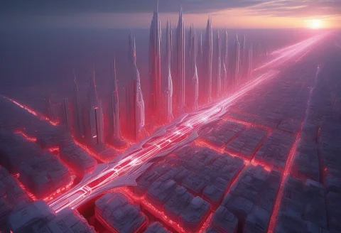 Whiteember, Wide Intricate Mesmerizing Cityscape, Futuristic... — SDXL AI Prompt: WhiteEmber, wide intricate mesmerizing cityscape, futuristic city of glossy whit...