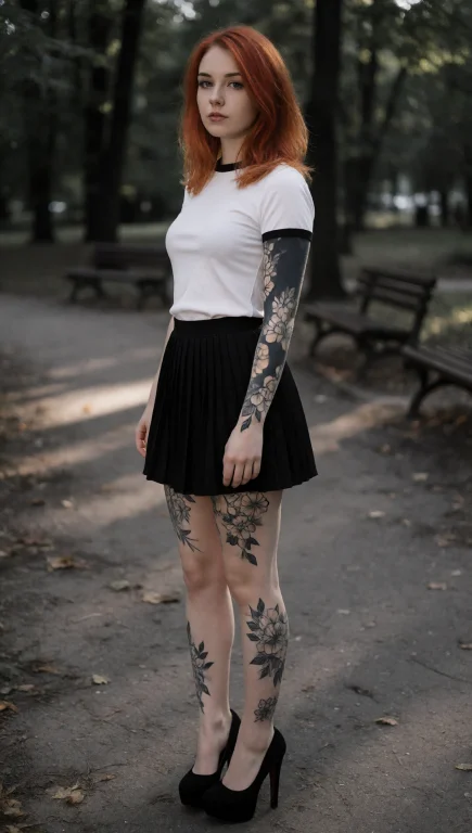 A Young Woman With Fair Skin And Shoulder-length Fiery Red H...
